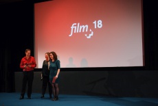 3. Gutgelaunter Start fuer Filmplus bei der Eroeffnungsrede durch die kuenstlerischen Leiter Kyra Scheurer, Dietmar Kraus und CEO Jenny Krueger